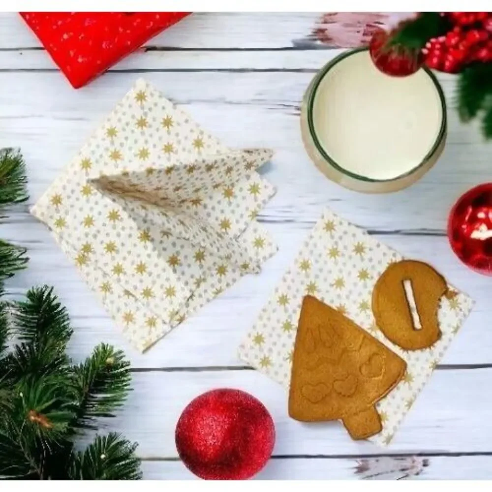 IKEA VINTERFINT Paper Napkins‎ Christmas Star Pattern 9 ½x9 ½ 
